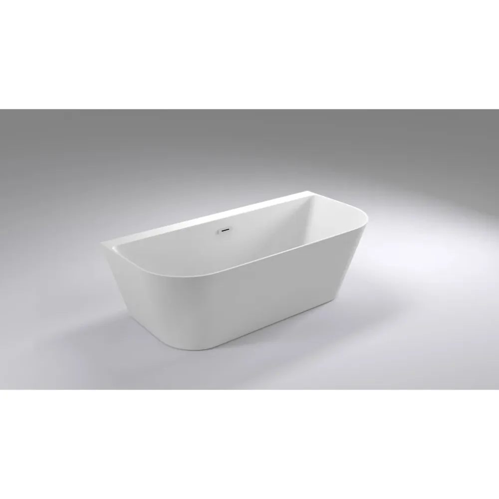 Cada freestanding semirotunda Belform Selene acril 150x75 cm, alb