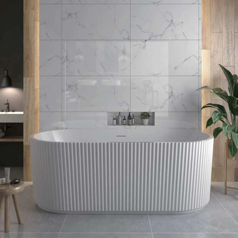 Cada freestanding semirotunda Florida Beata acril 170x80 cm