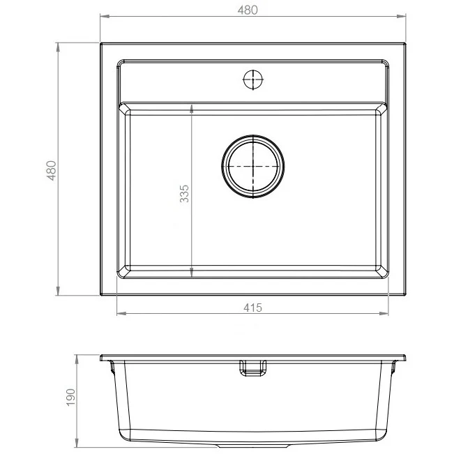 CasaBlanca Quadro Set promo chiuveta bucatarie granit cu 1 cuva + baterie SAND4A), bej