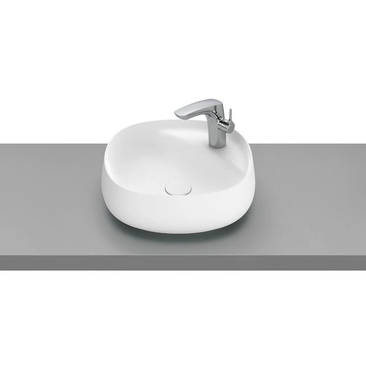 Chiuveta baie pe blat, alb mat, rotunda Roca Beyond Ø45 cm