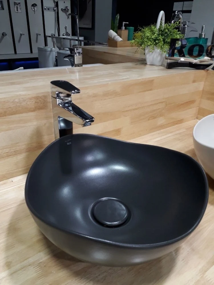 Chiuveta baie pe blat, antracit Roca Ohtake Ø38 cm