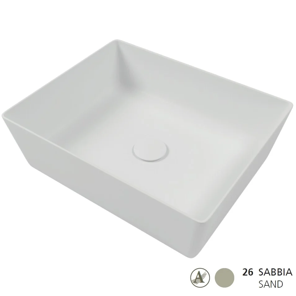 Chiuveta baie pe blat, bej Hatria Happy Hour Slim Alchemy 11:00 50x38 cm