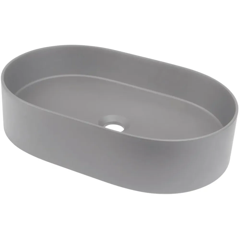 Chiuveta baie pe blat Deante Silia 55x35 cm, gri metalic