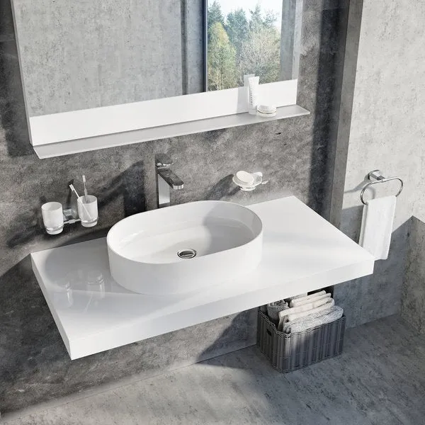 Chiuveta baie ceramica Ravak Ceramic Slim O 55x37x12 cm alb