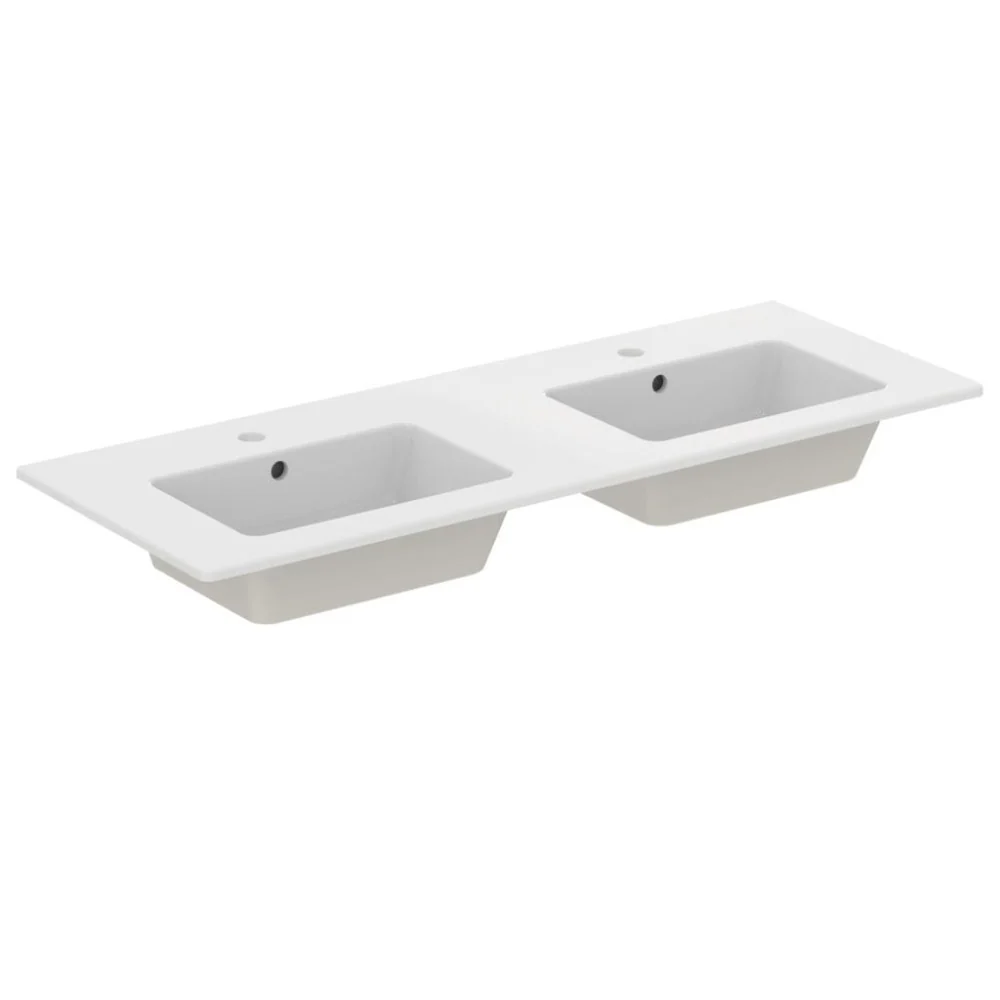 Chiuveta baie dubla pe mobilier Ideal Standard Tempo 122x46 cm