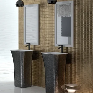 Chiuveta baie freestanding, antracit Besco Assos Glam 52x41 cm