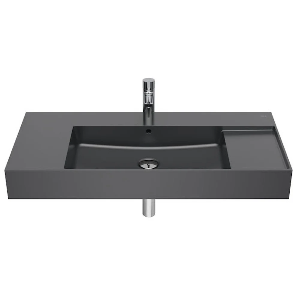 Chiuveta baie suspendata, antracit Roca Inspira Square 100x49 cm