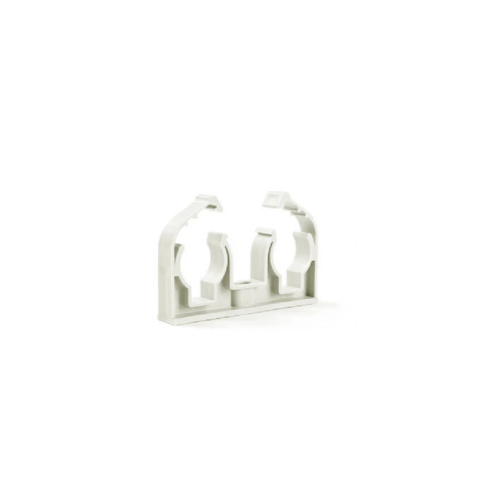 Clema dubla MCH cu inchizatoare pentru fixarea tevilor de cupru-set 50 buc-2x22 mm