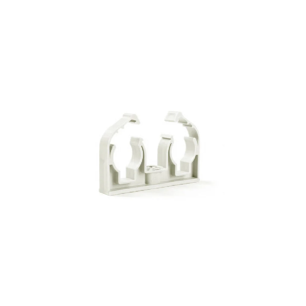 Clema dubla MCH cu inchizatoare si surub de metal M6 pentru fixarea tevilor de cupru-2x18 mm