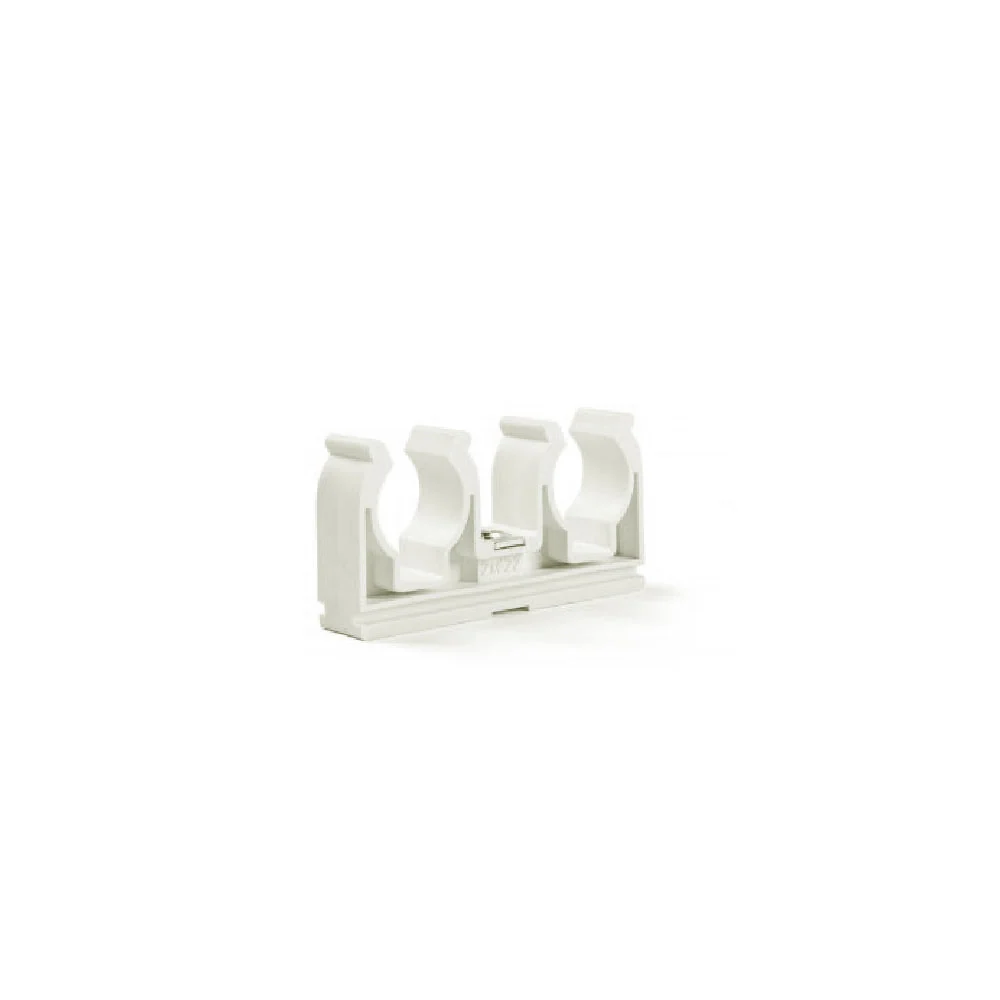 Clema MCH dubla cu surub de metal M6 pentru fixarea tevilor de cupru-2x12 mm