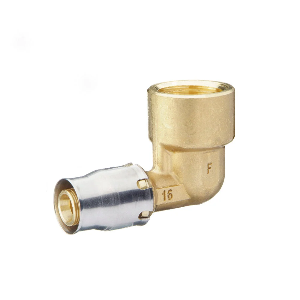 Cot prin impingere (Push-fit) la 90° filet interior din alama 20 mm - 3/4" FI, FRANKISCHE - ALPEX-PLUS