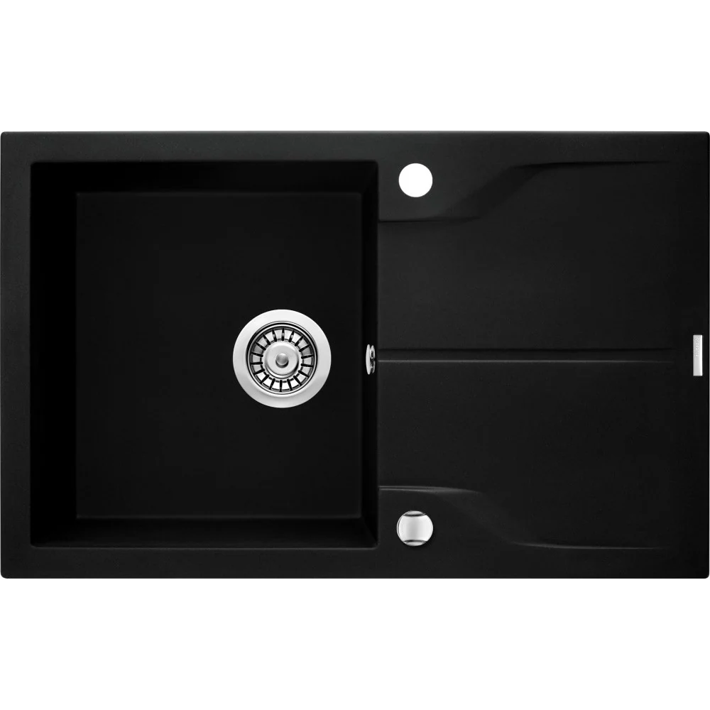 Deante Andante Flush Chiuveta bucatarie granit 60x49 cm, negru