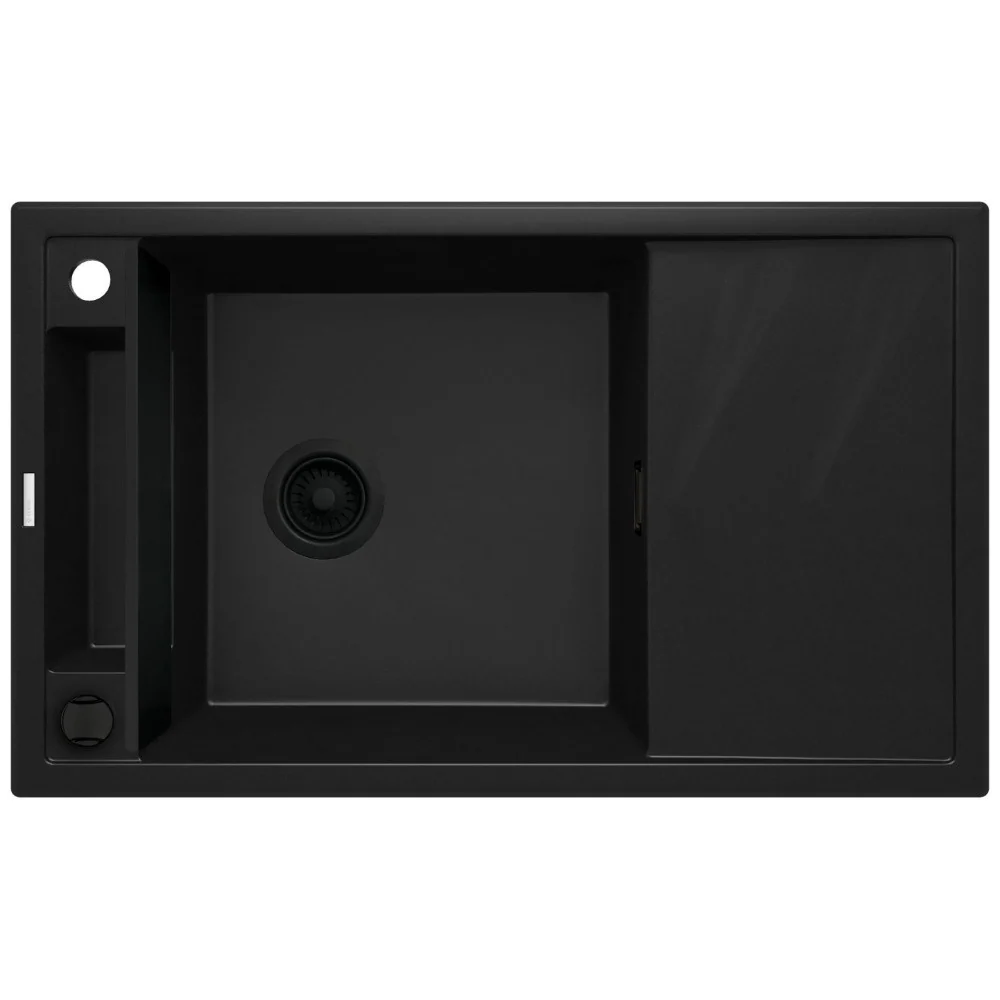 Deante Magnetic Chiuveta bucatarie granit 82x50 cm, negru