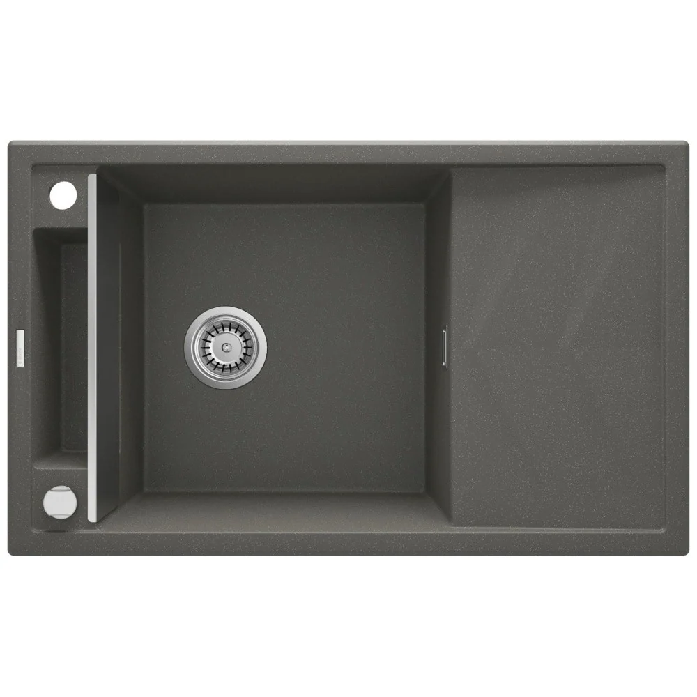 Deante Magnetic Chiuveta bucatarie granit 82x50 cm, antracit