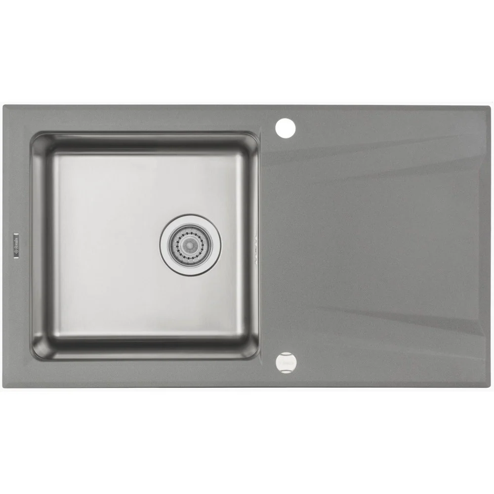 Deante Prime Chiuveta bucatarie granit 86x50 cm, gri/crom