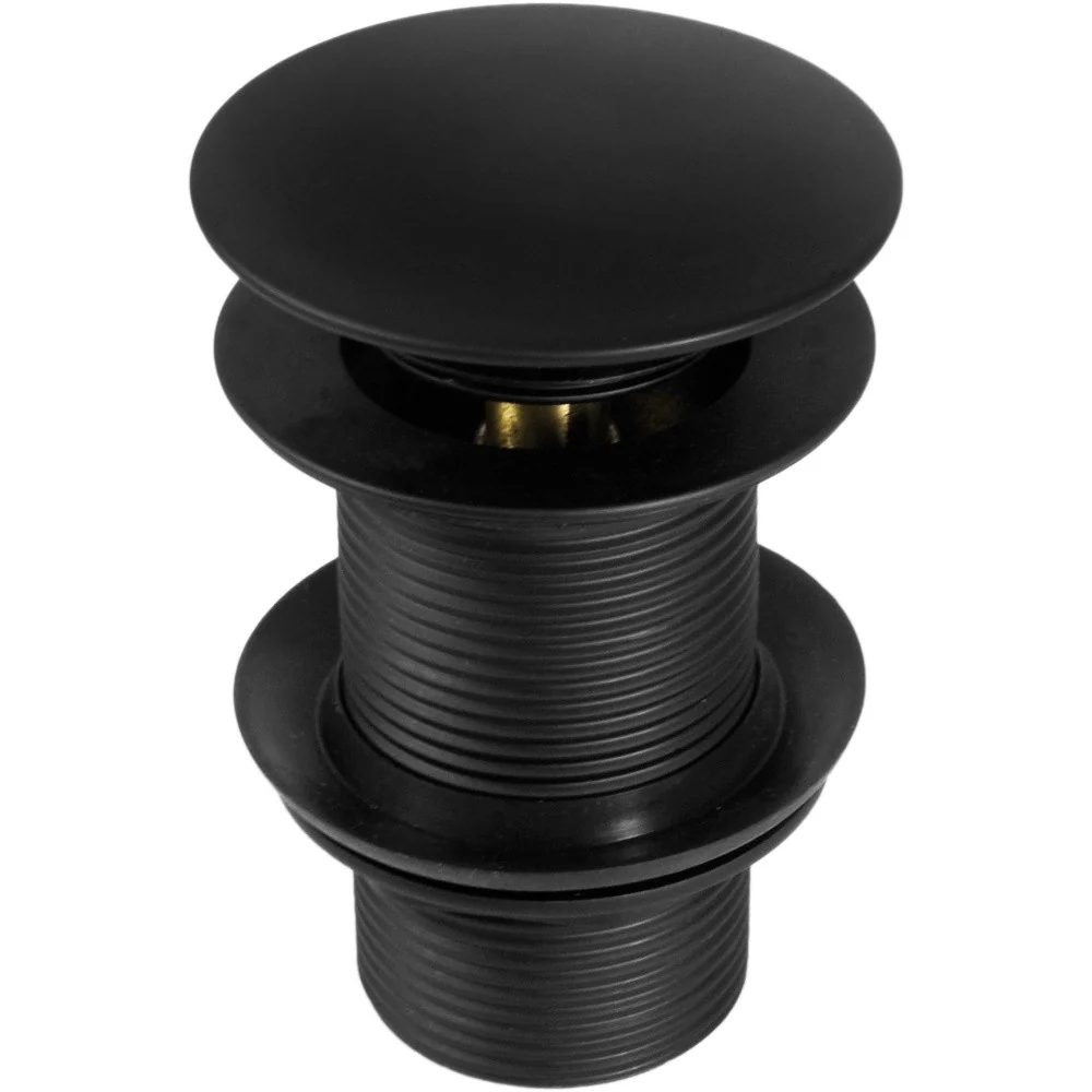 Deante Ventil click-clack rotund pentru lavoare fara preaplin, negru mat