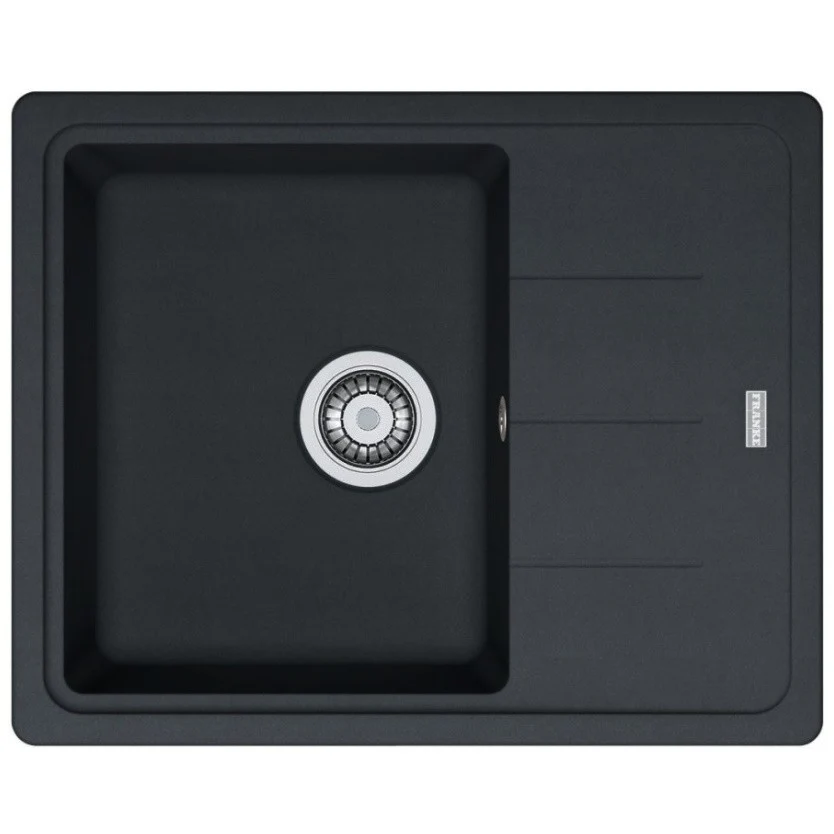 Franke Basis BFG 611-62 Set chiuveta bucatarie granit 62x50 cm si baterie monocomanda Novara Plus, negru