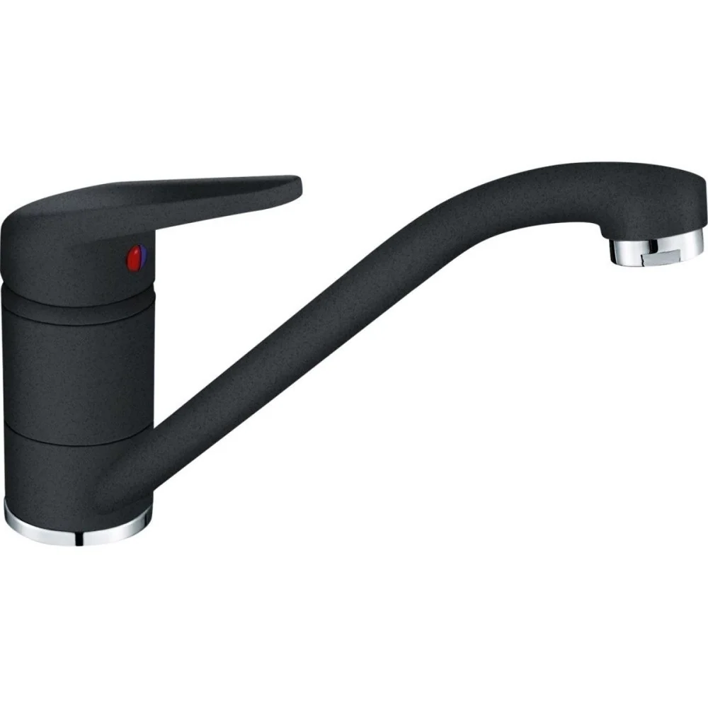 Franke Basis BFG 611-62 Set chiuveta bucatarie granit 62x50 cm si baterie monocomanda Novara Plus, negru