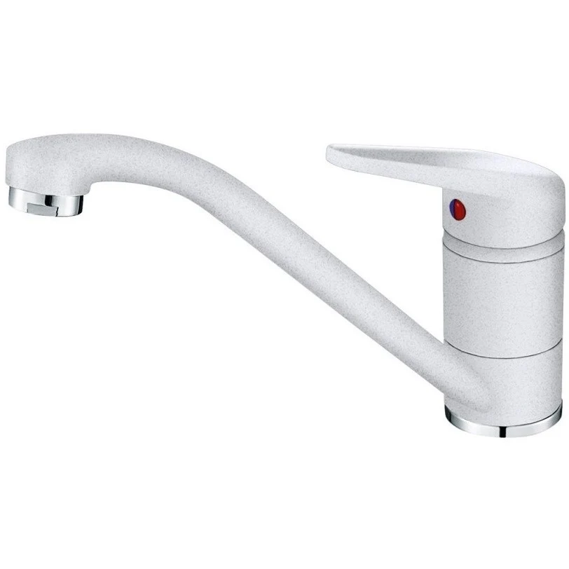 Franke Basis BFG 611-62 Set chiuveta bucatarie granit 62x50 cm cu baterie monocomanda Novara Plus, alb