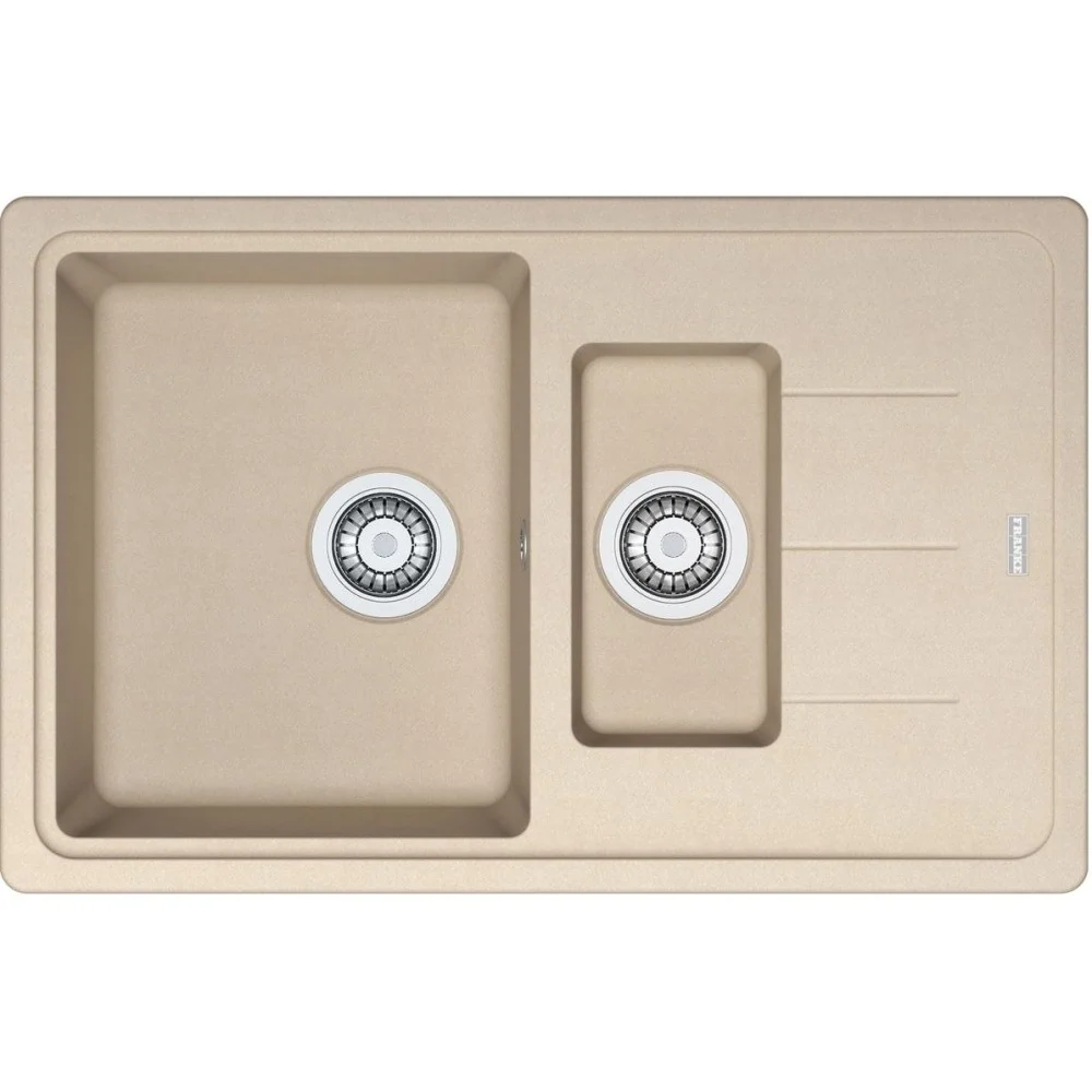 Franke Basis BFG 651-78 Set chiuveta bucatarie granit 78x50 cm cu baterie monocomanda Novara Plus, bej (avena)