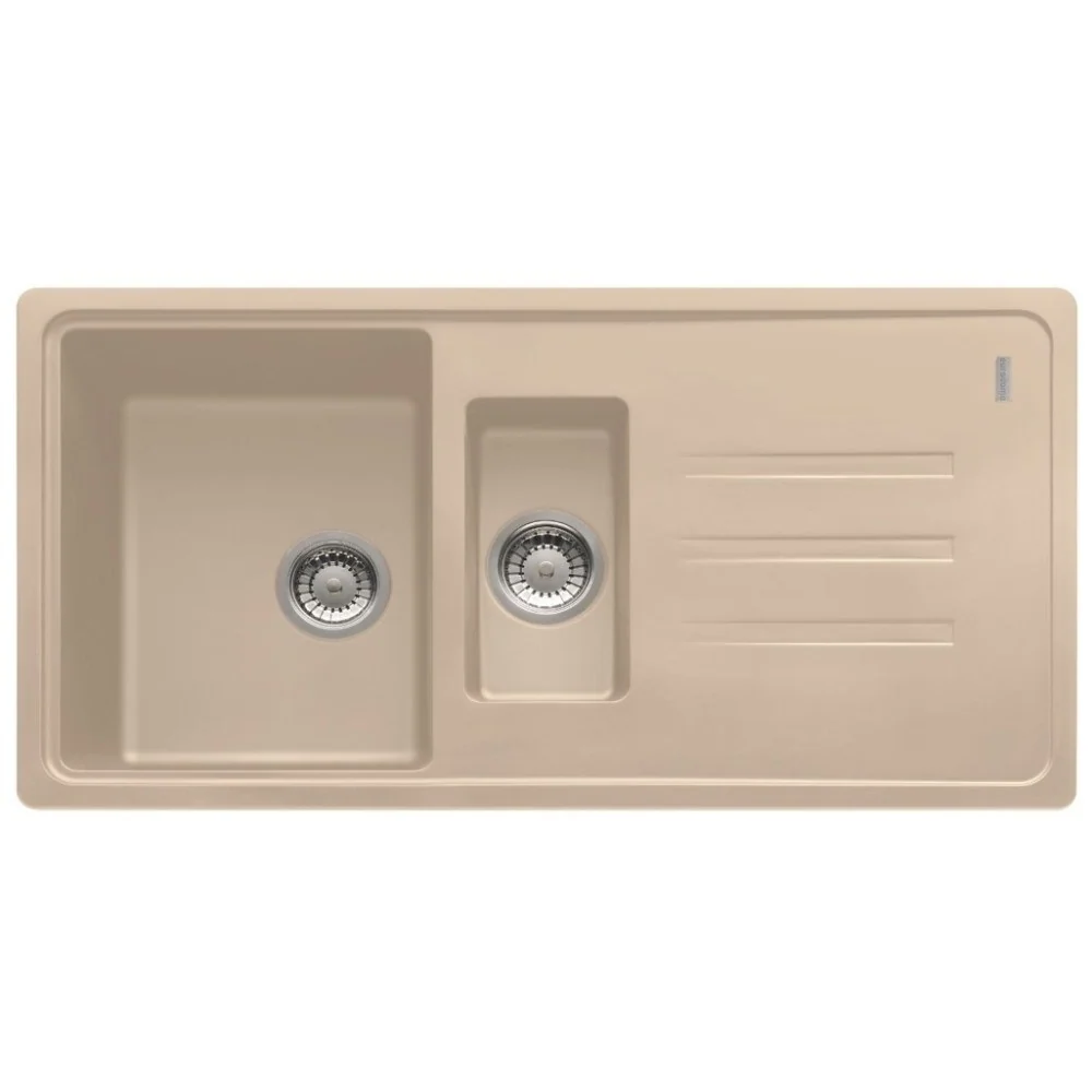 Franke BSG 651-97 Set chiuveta bucatarie granit 97x50 cm si baterie monocomanda, bej deschis (avena)