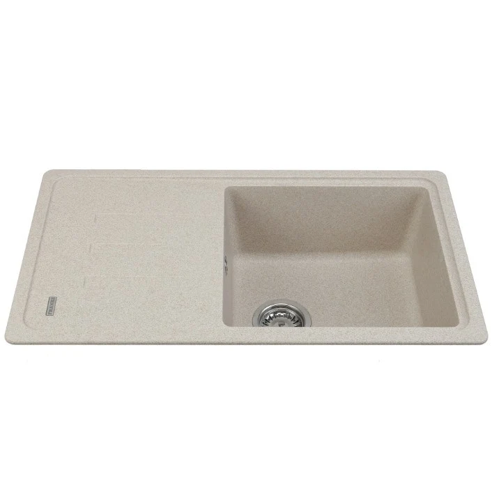 Franke Malta BSG 611-78 Set chiuveta bucatarie granit 78x44 cm cu baterie monocomanda Pola, bej (avena)