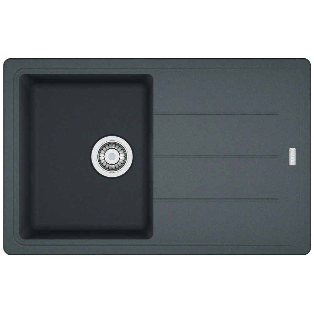 Franke Malta BSG 611-78 Set chiuveta bucatarie granit 78x50 cm cu baterie monocomanda Novara Plus, negru