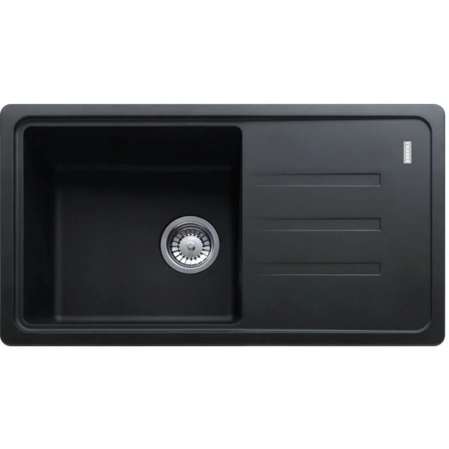 Franke Malta BSG 611-78 S Set chiuveta bucatarie granit 78x44 cm cu baterie monocomanda Pola, negru