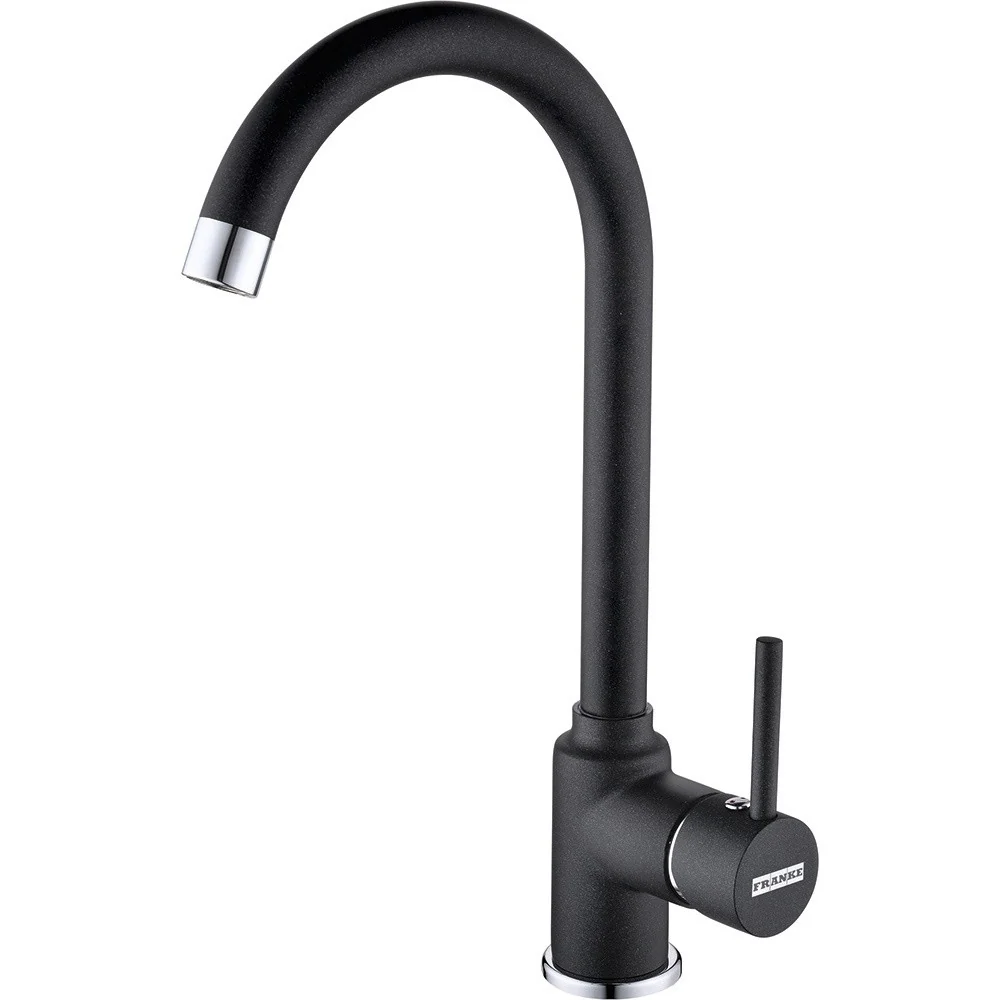 Franke Malta BSG 611-78 S Set chiuveta bucatarie granit 78x44 cm cu baterie monocomanda Pola, negru