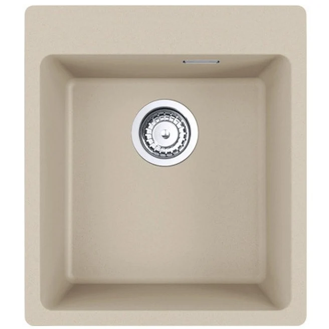 Franke Maris MRG 610-39 Set chiuveta bucatarie granit 44x50 cm cu baterie monocomanda Novara Plus, bej (avena)