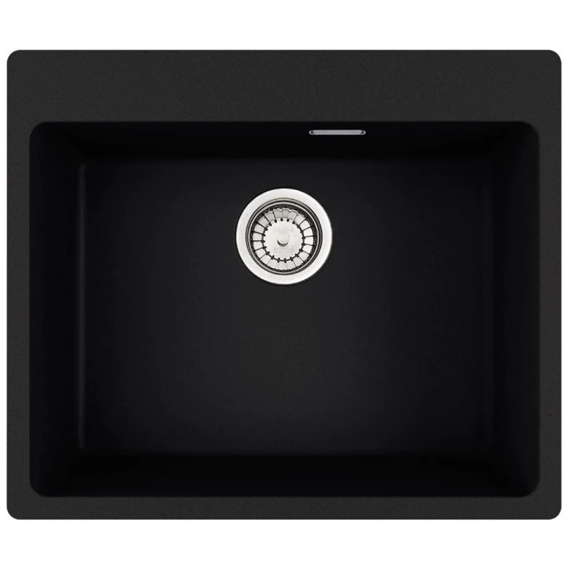 Franke Maris MRG 610-54 Set chiuveta bucatarie granit 50x59 cm cu baterie monocomanda Novara Plus, negru