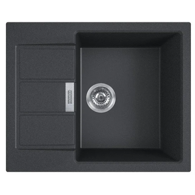 Franke Sirius S2D 611-62 Chiuveta bucatarie tectonite, 62x50 cm, negru