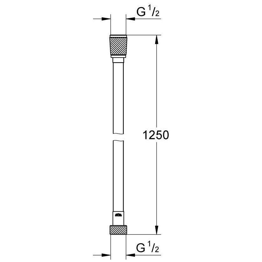 Furtun dus Grohe Silverflex 125 cm, auriu (cool sunrise)