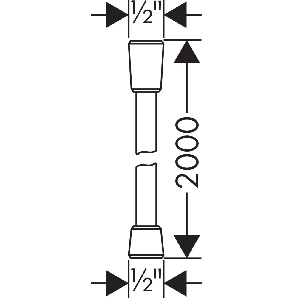 Furtun dus Hansgrohe Isiflex 200 cm