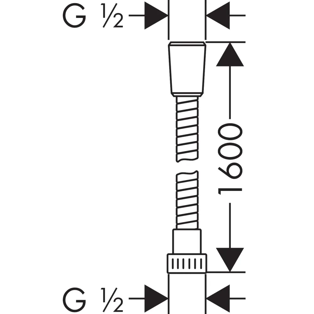Furtun dus Hansgrohe Metaflex 160 cm