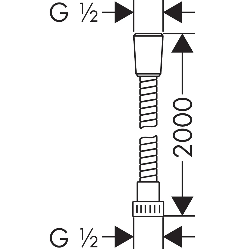 Furtun dus Hansgrohe Metaflex 200 cm