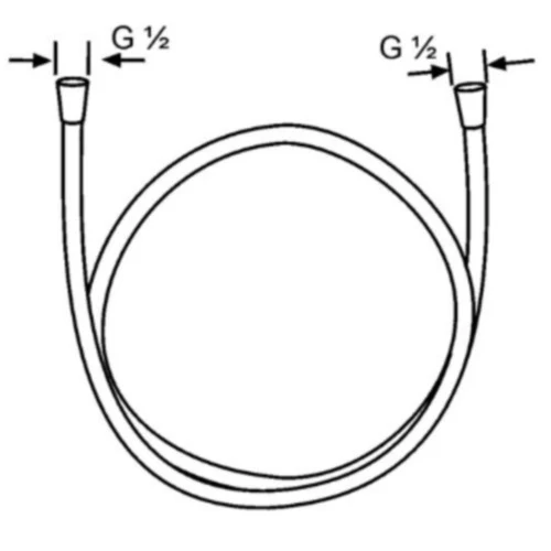 Furtun dus Kludi Suparaflex 160 cm, alb