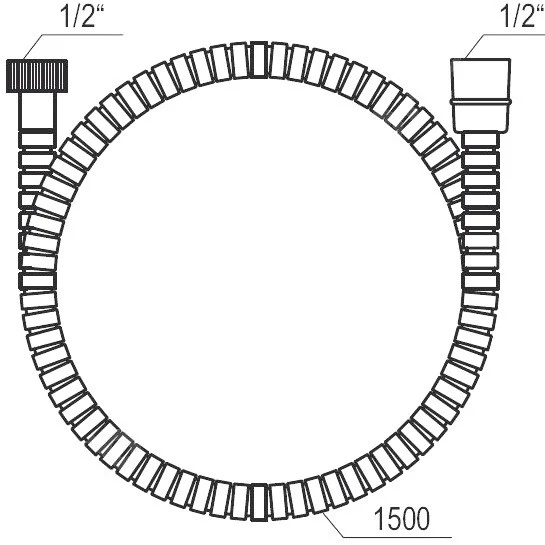Furtun dus Ravak din otel inoxidabil, 150 cm