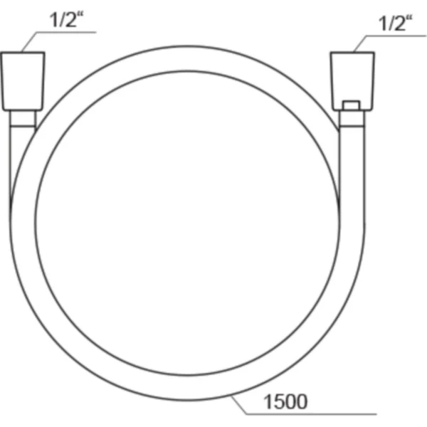 Furtun dus Ravak SilverShine din plastic rezistent, 150 cm