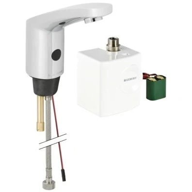 Geberit 185 Baterie lavoar cu infrarosu fara mixare apa, cu generator