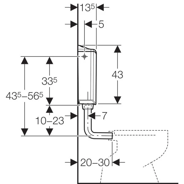 Geberit AP116 Rezervor WC cu montaj la semi-inaltime