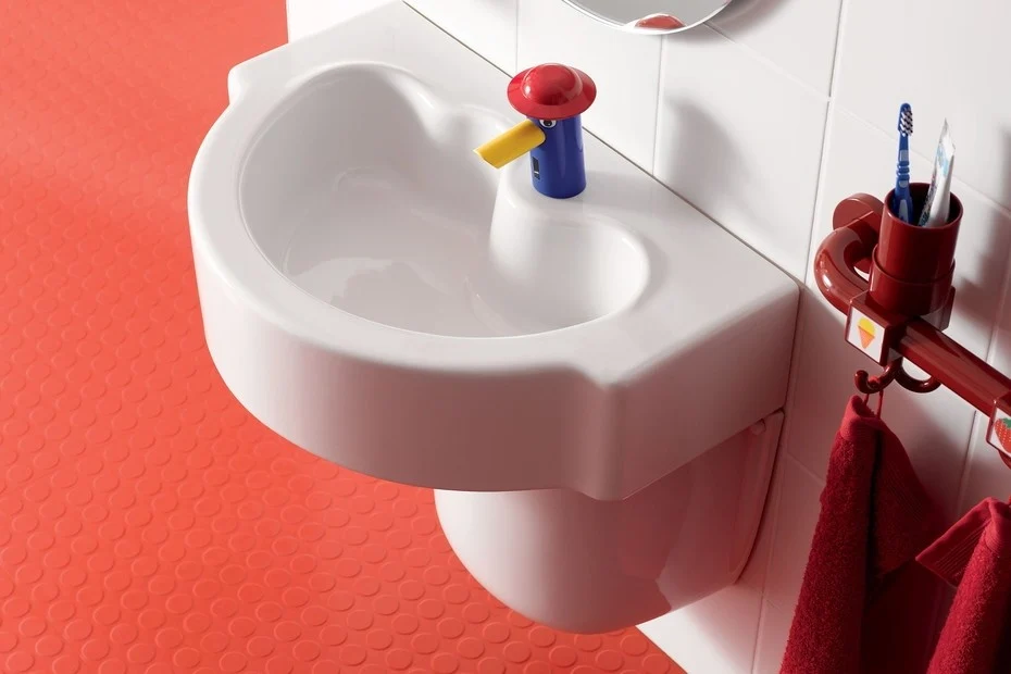 Geberit Bambini Baterie lavoar cu infrarosu, alimentare retea electrica