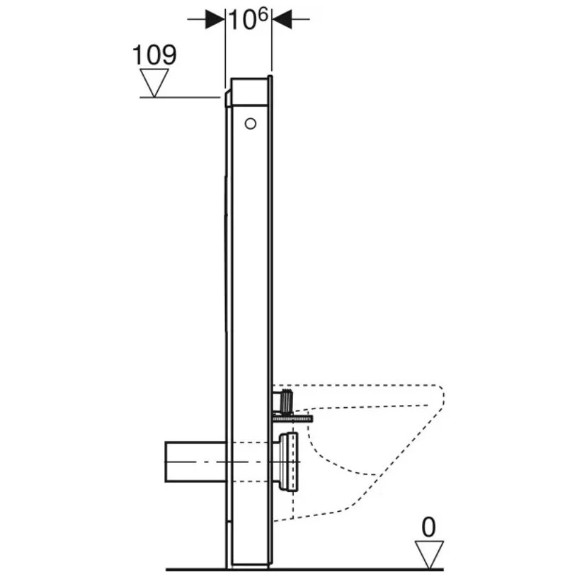 Geberit Monolith Modul stativ pentru vas WC suspendat, H114 cm, bej (nisipiu)