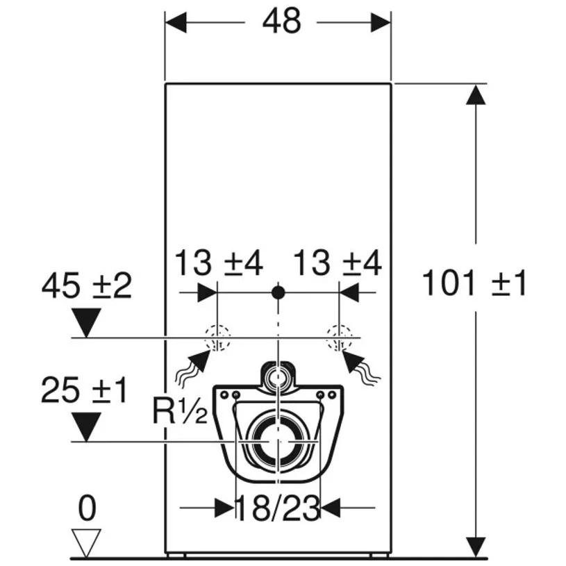Geberit Monolith Modul stativ pentru vas WC suspendat, H101 cm, gri (piatra imitatie ardezie)