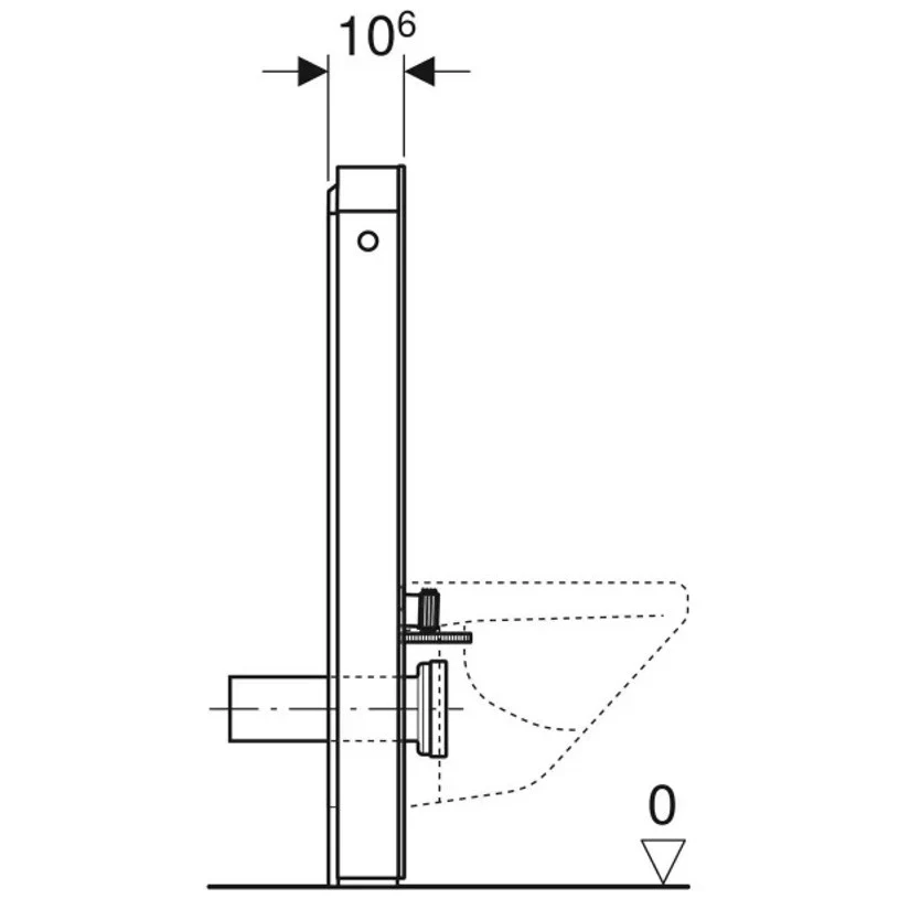Geberit Monolith Modul stativ pentru vas WC suspendat, H101 cm, bej (nisipiu)