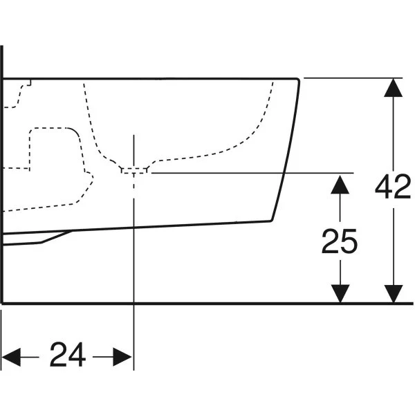 Geberit One Bideu suspendat 37x54 cm