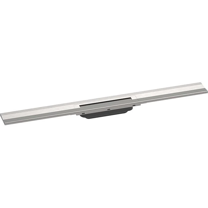 Grila ornament rigola dus Hansgrohe RainDrain Flex 80 cm, montaj la perete, nichel mat (brushed stainless steel)