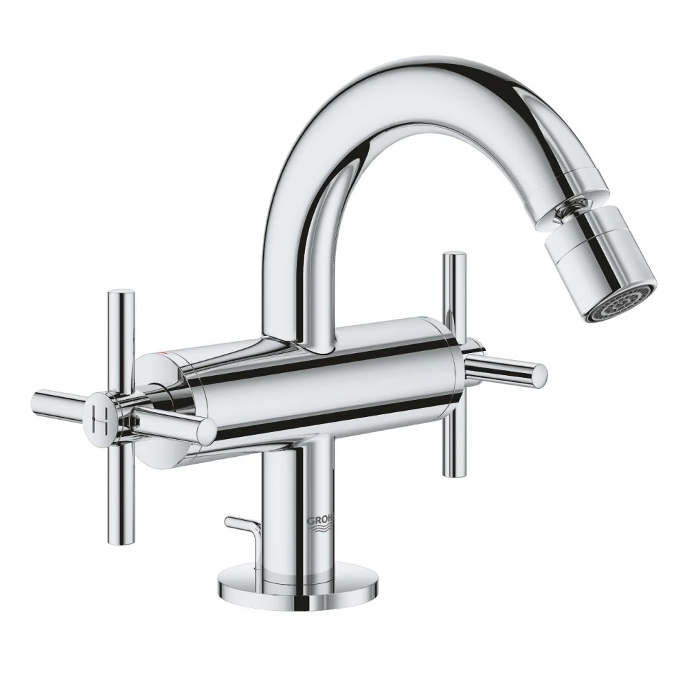 Grohe Atrio Baterie bideu dubla comanda cu ventil pop-up, crom