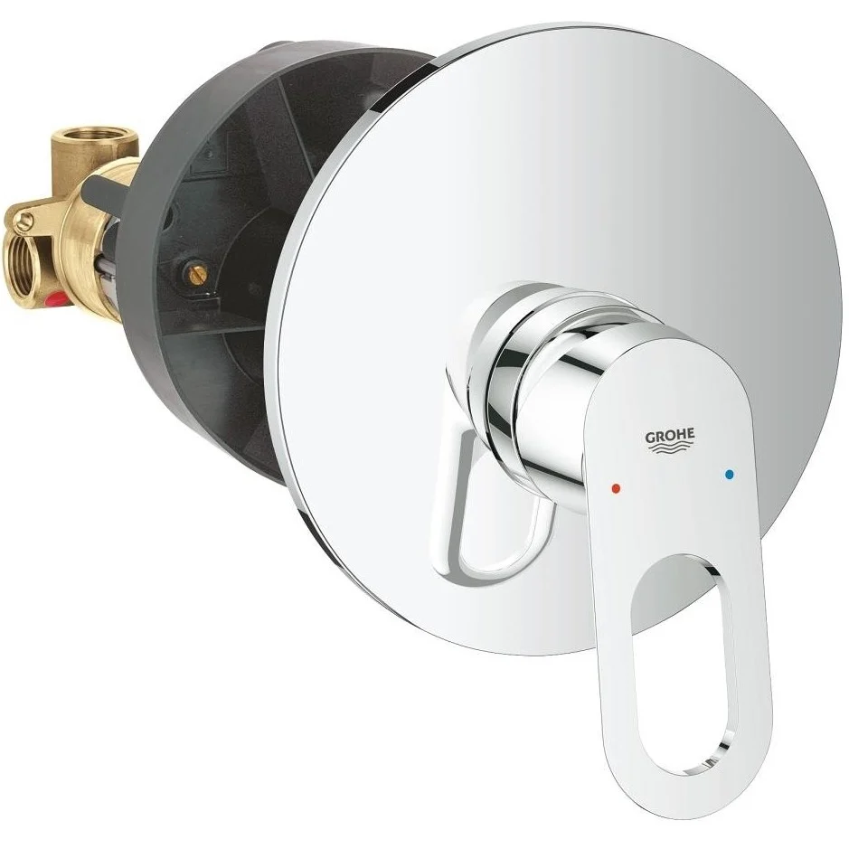 Grohe BauLoop Baterie dus, montaj incastrat