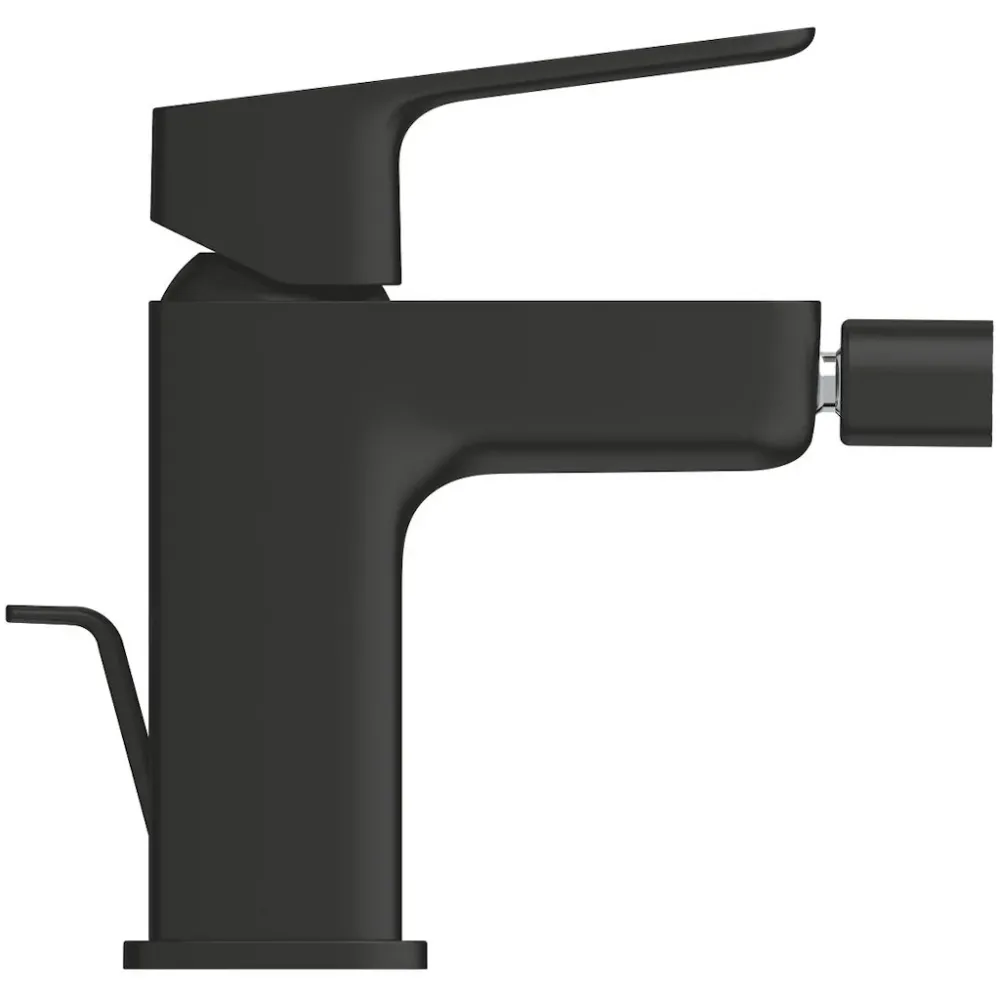 Grohe Cubeo Baterie bideu cu ventil pop-up, negru mat